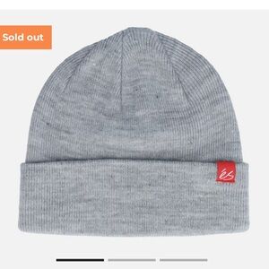 és Block Beanie Grey/Heather Cuff Gray Knit Beanie with Red Tag Skateboard NWT